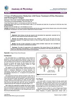 Anatomy & Physiology – A Case of Inflammatory Reduction with Ozone Treatment of Disc Herniation and Histological Changes
