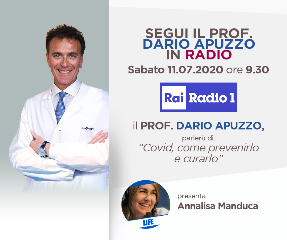SEGUI IL PROF. DARIO APUZZO IN RADIO Sabato 11.07.2020 ore 9.30