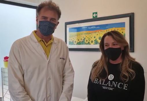 Paziente dopo poche sedute di Osmoterapia ® per il trattamento dei capillari